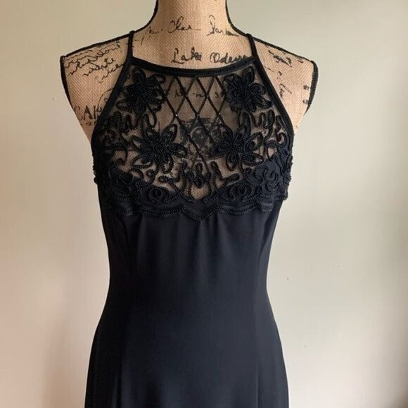 Scott McClintock black maxi dress size 8 sleeveless - Picture 4 of 12